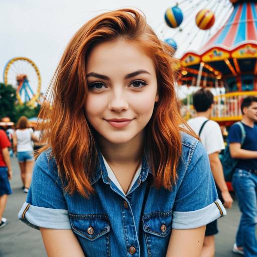 Teenage Girl at Amusement Park