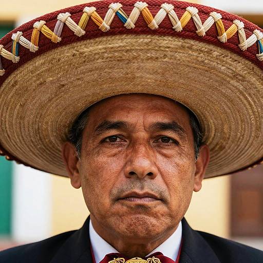 Vibrant Mexican Sombrero Portrait