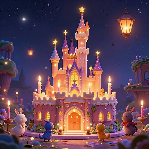 Magical Fantasy Birthday Castle Cake