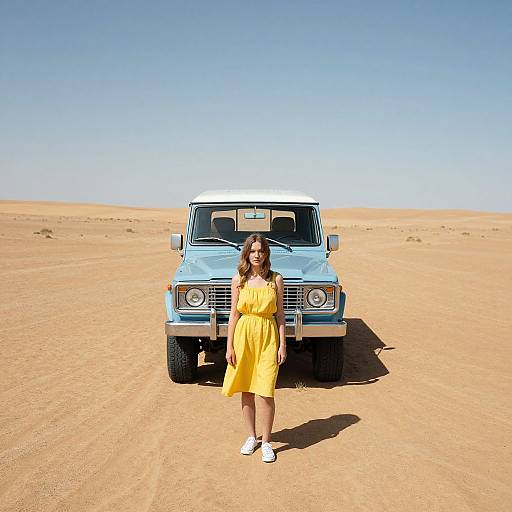 Wes Anderson Style Desert Scene