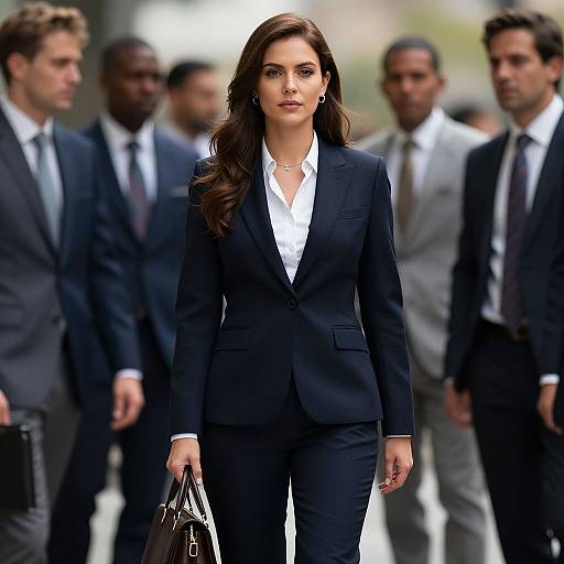 Realistic American Office Woman Portrait