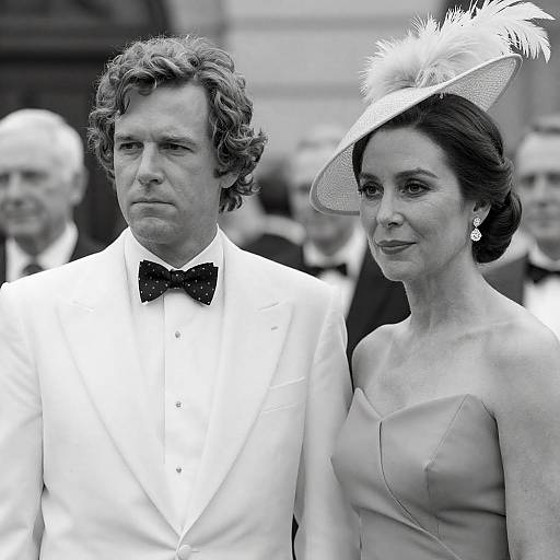 Elegant Black-and-White Formal Portrait