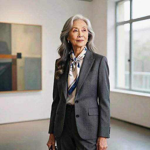 Elderly Muse in Long Mullet