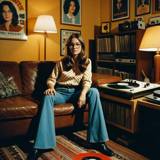 Nostalgic 70s Vinyl Listening Experience