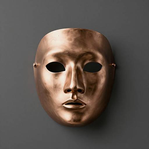 Minimalistic Bronze Mask Design