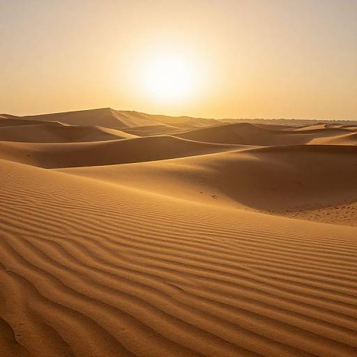 Golden Dune Waves Under Ethereal Sun