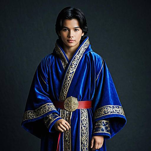 Realistic Portrait of a Regal Boy