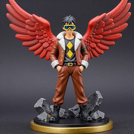 Figurine of Young Man with Red Wings