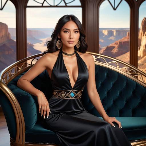 Glamorous Portrait of a Native American Woman