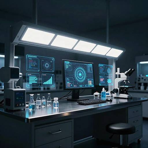 Sleek Dark Modern Laboratory Scene