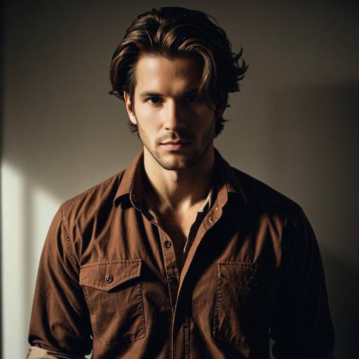 Handsome Man Cosplay in Dramatic Lighting