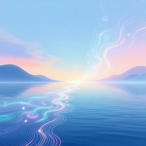 Ethereal AI Landscape Illustration