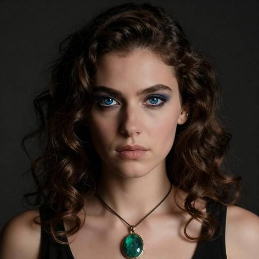 Mysterious Beauty with Intense Makeup