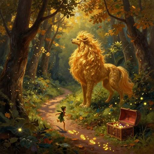 Whimsical Autumn Fairy Tale Scene