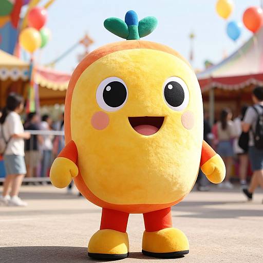 Cute Flippy Mascot at Carnival
