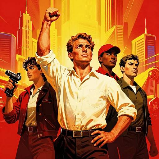 Futuristic Communist Propaganda Poster