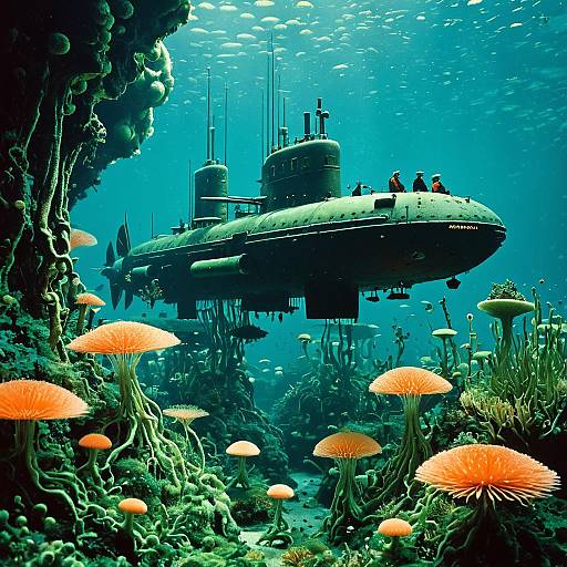 Submarine Botanists Exploring Underwater Fungus Garden