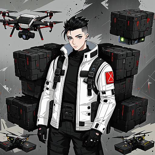 Illustration of Hack (apex legends), apex legends in the style of Lilish