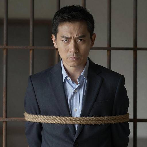 Intense Portrait of a Bound Man