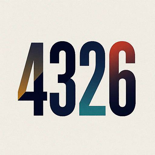 Bold Geometric Number 4326 Art