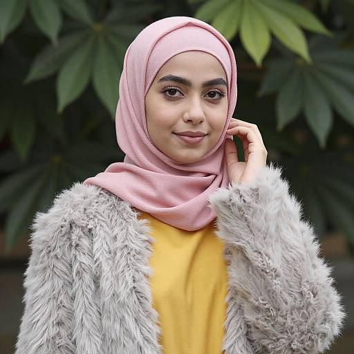 Portrait of Woman in Pink Hijab