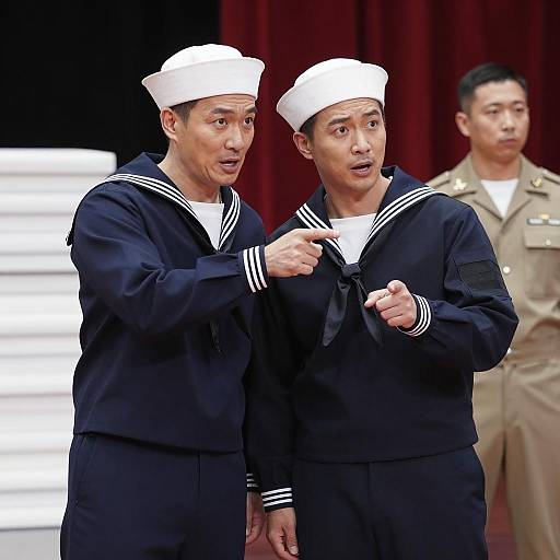 Animated Discussion Among Sailors at Sea