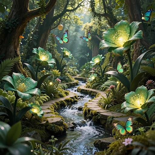 Emerald Enchanted Garden Fantasy