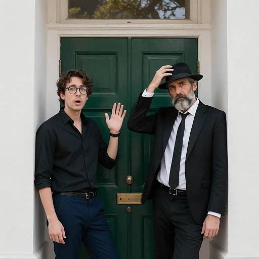 Two Men in a Doorway Portrait