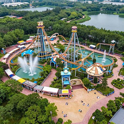 Bird's Eye View of Gardaland Park
