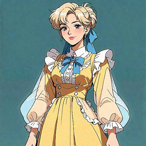 1990s Blonde Cowgirl Anime Screencap