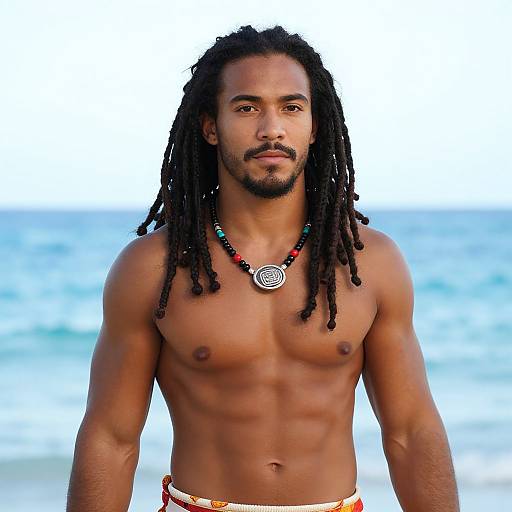 Muscular Man in Moana Costume