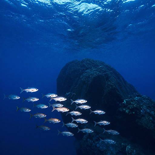 Surreal Deep Sea Blue Seascape