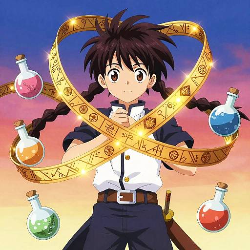 Runic Crowned Alchemist Apprentice with Vials