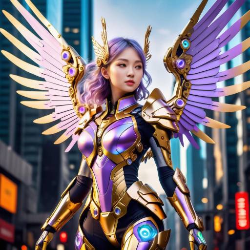 Futuristic Fashion of a Mechangel Being Futuristic Fashion of a Mechangel Being