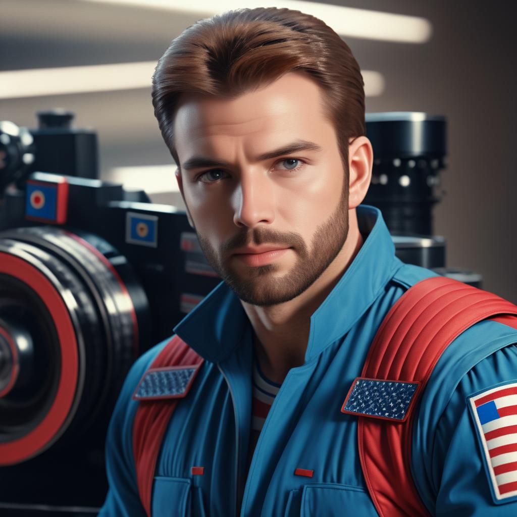 Chris Evans as 1980s Action Hero