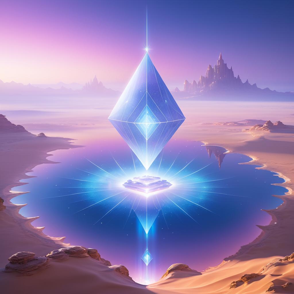 Ethereal Crystal Entity in Twilight Desert