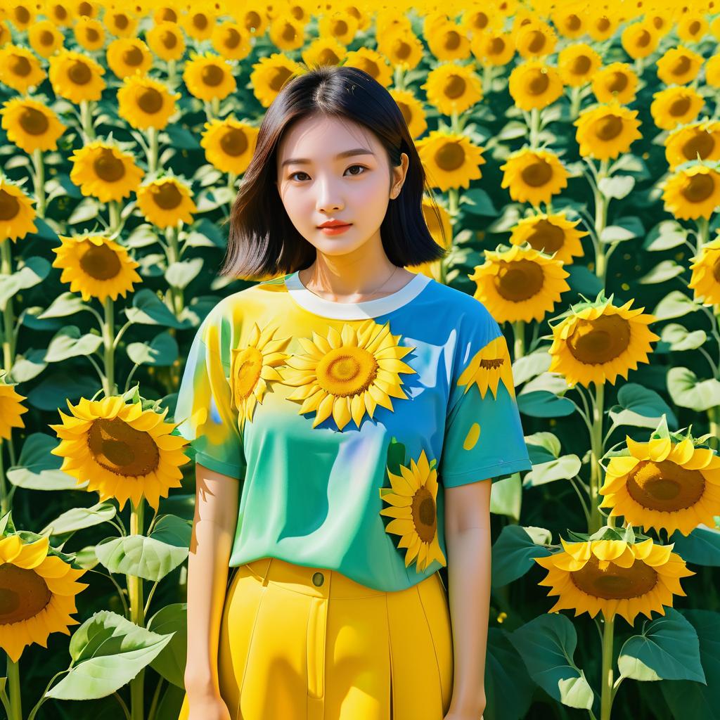 Vibrant Portrait of South Korean Girl