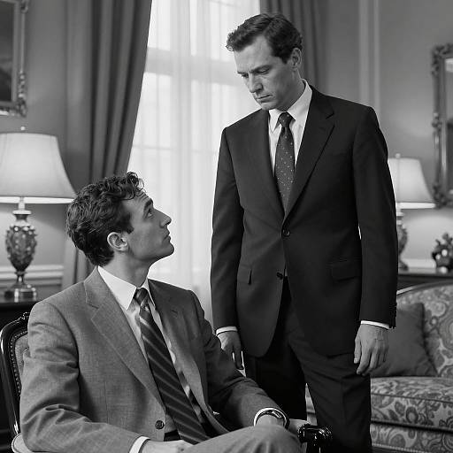 Intense Conversation in Monochrome