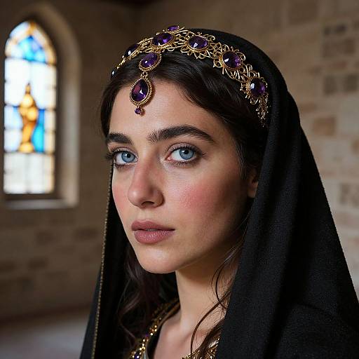 Enigmatic Middle Eastern Woman Portrait