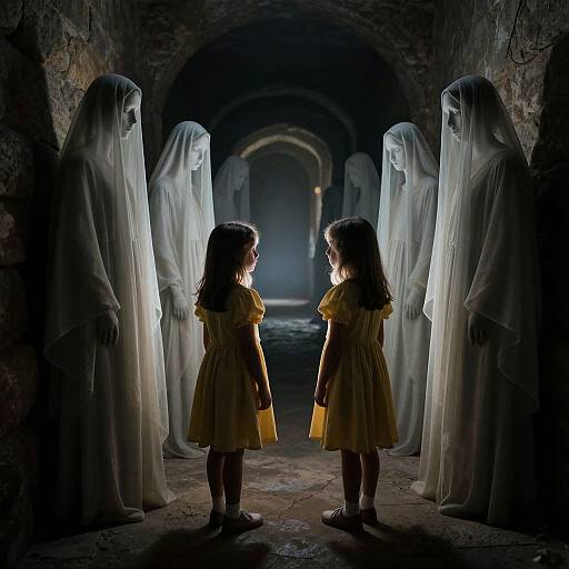 Haunting Encounter in Ghostly Corridor