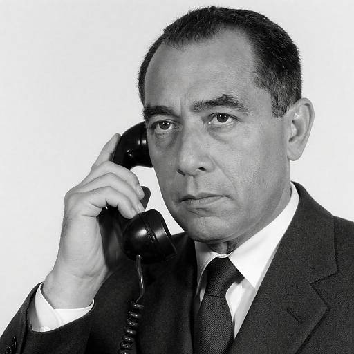 Black-and-White Portrait: Man with Phone
