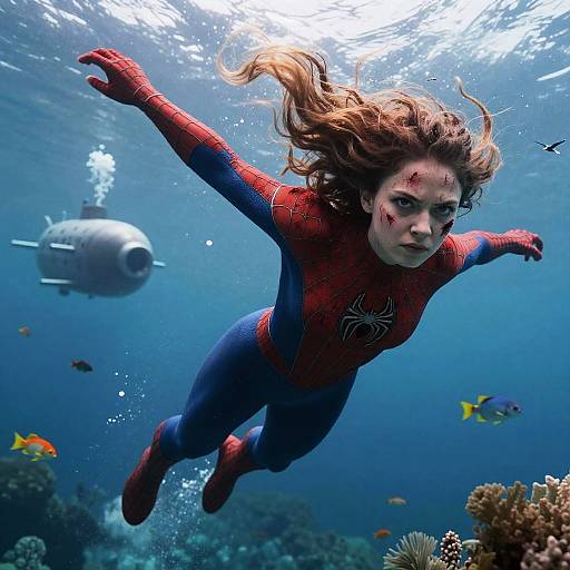 Epic Superhero Portrait with Dynamic Pose