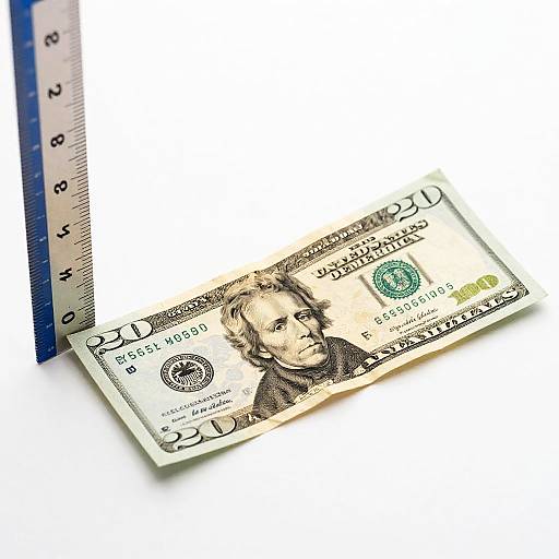 Minimalist Photo of Crumpled Twenty-Dollar Bill