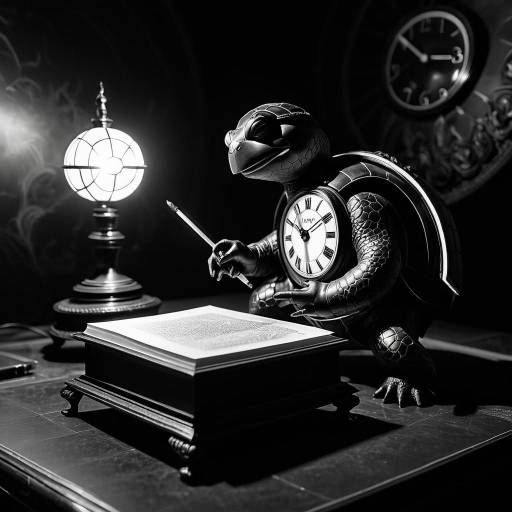 Turtle Clock Noir Writing Scene