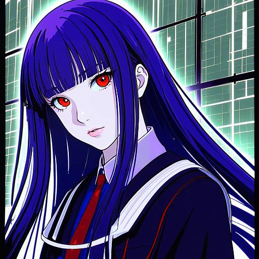 Illustration of Asagami fujino, kara no kyoukai in the style of Sako (bosscoffee)