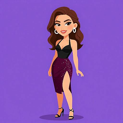 Elegant Woman in Evening Wear