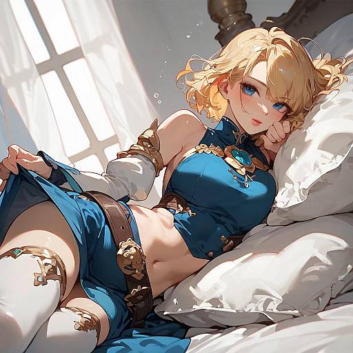 Blushing Ashelia in Bedroom Shot