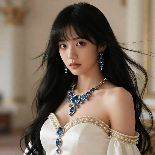 Elegant Woman in Royal Jewelry