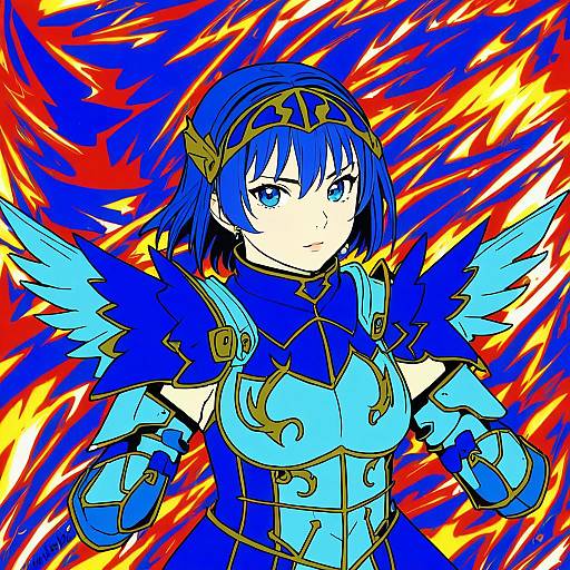 Illustration of Catria (fire emblem), fire emblem in the style of Nyuu (manekin-eko)