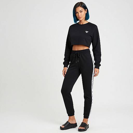 Sporty Woman in Casual Athleisure